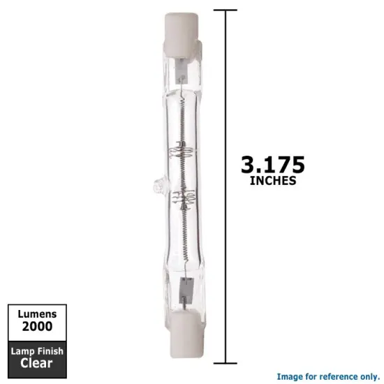 Satco 250w Halogen T3 4500Lm Double Ended base 120v Clear Finish Bulb {2}