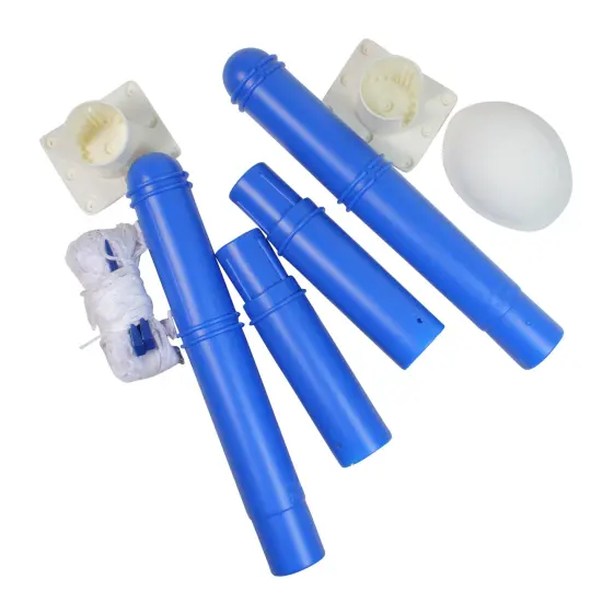 Swim Central 22.5" White and Blue Water Sports Volleyball Swimming Pool Game {1}