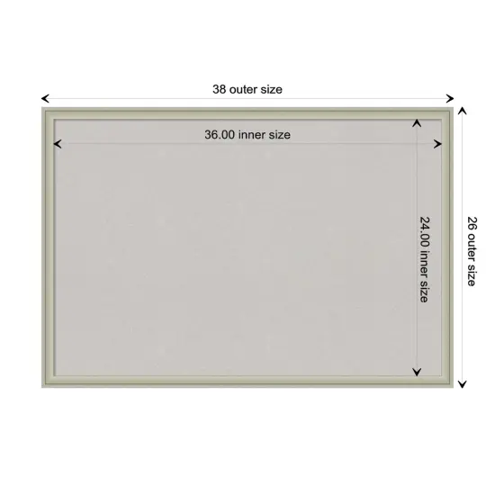 Florence Framed Corkboard, Grey Cork Florence Silver {3}