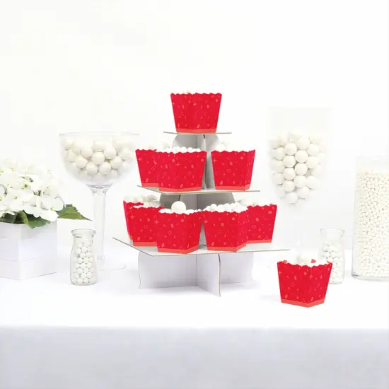 Big Dot of Happiness Red Confetti Stars - Party Mini Favor Boxes - Simple Party Treat Candy Boxes - Set of 12 {3}