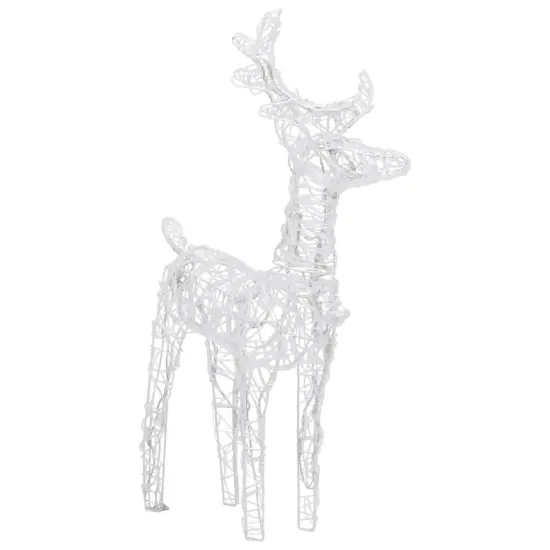 Reindeers & Sleigh Christmas Decoration 160 LEDs 51.2" Acrylic Blue {6}