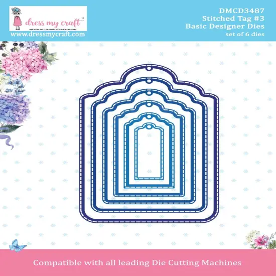 Dress My Craft Basic Designer Dies-Stitched Tag #3 {1}