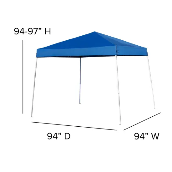 Emma and Oliver Tamar 10'x10'Weather Resistant, UV Coated Pop Up Canopy Tent with Reinforced Corners, Height Adjustable Frame and Carry Bag White {10}