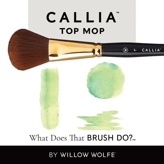 Willow Wolfe Callia Artist Top Mop Brush-1" {7}