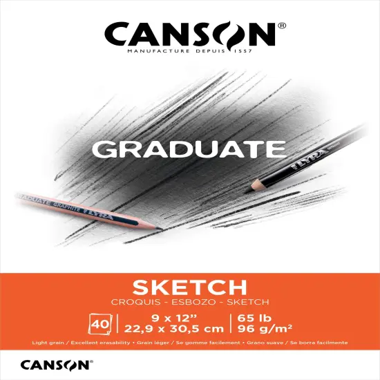 Canson Graduate Series Sketch Pad 9"X12"-40 Sheets {1}