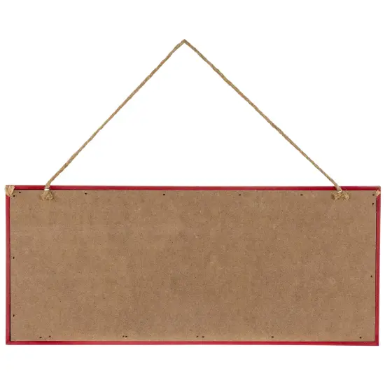 Northlight 14" Framed "Merry Christmas" Wooden Hanging Wall Sign Red {7}