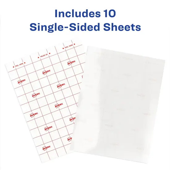 Avery School Supplies Set Bundle, 10 Clear Self-Laminating Sheets, 8 Washable Glue Sticks, Great for Back to School, Office Supplies, and Home Use (01684) {3}