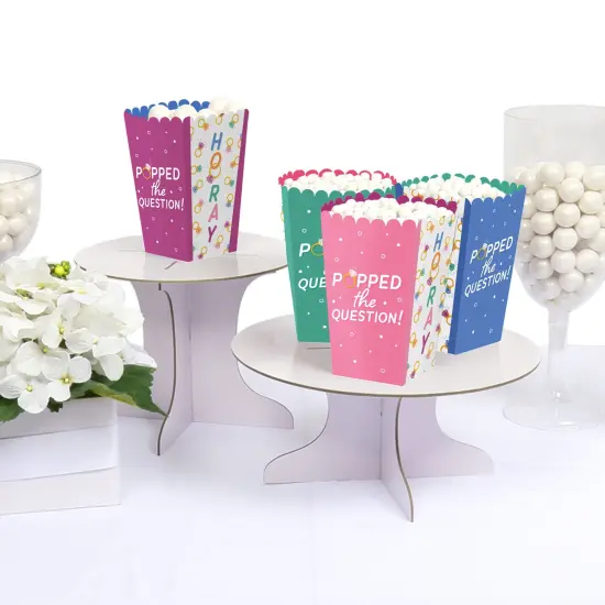 Big Dot of Happiness Just Engaged - Colorful - Engagement Party Favor Popcorn Treat Boxes - Set of 12 {4}