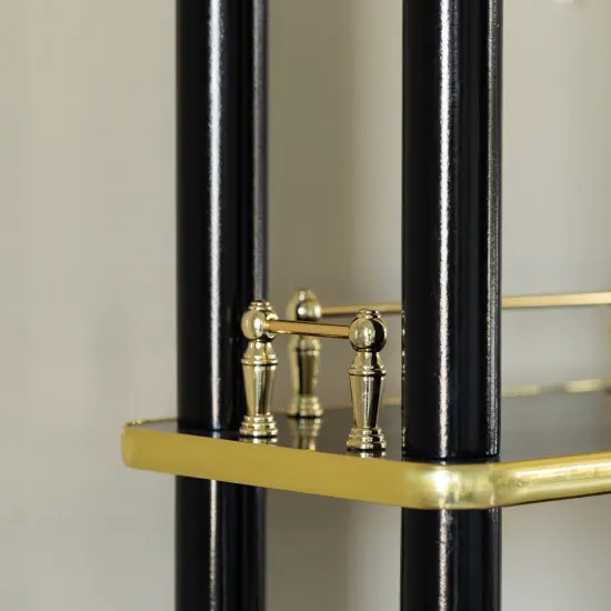 Classy and Elegant 4 Tiered Multifunctional Wooden Open Bar Shelves, Modern Console Table, Coffee Bar Accessories, Coffee Bar Cabinet, Tea Bar and Wine Bar Table Brown {6}