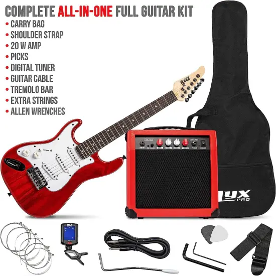 LyxPro 36&rdquo; Stratocaster Electric Guitar Beginner Kit {2}