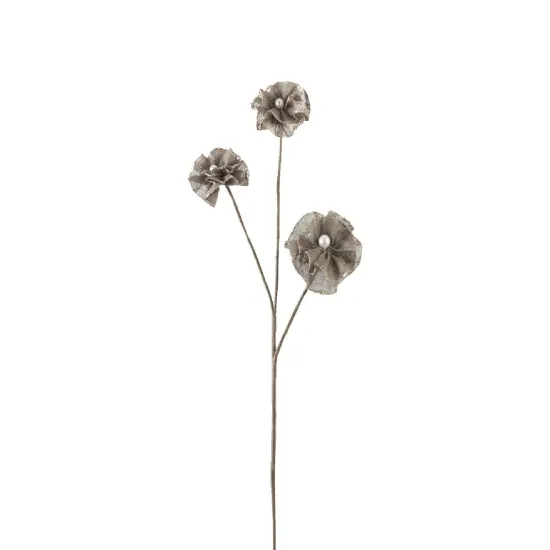 Napa Home & Garden 25" Brown and Gold Glittered Vintage Posey Artificial Floral Christmas Spray {3}