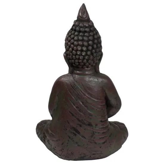 Northlight 17.5" Dark Brown Meditating Buddha Outdoor Garden Statue {6}