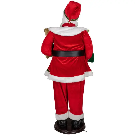 Northlight 5' Deluxe Traditional Animated and Musical Dancing Santa Claus Christmas Figure Red {6}