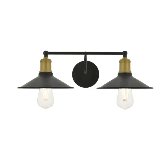 Etude2 light brass and black Wall Sconce {1}