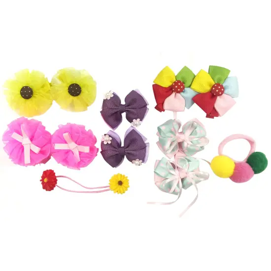 Wrapables Rainbow Flowers and Bows Hair Accessories (Set of 12) {2}