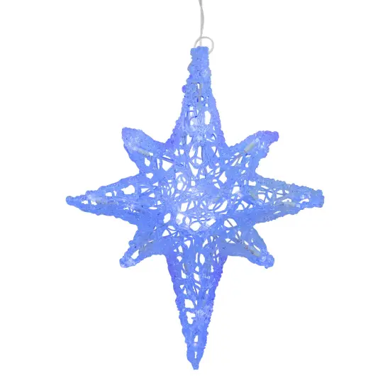 Northlight LED Lighted Color Changing Star of Bethlehem Christmas Decoration - 22" - Blue and White Clear {6}