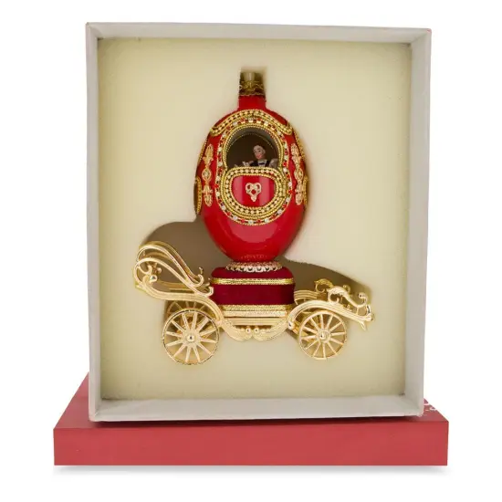 Royal Wedding Coach Musical Egg 7.1 Inches {7}