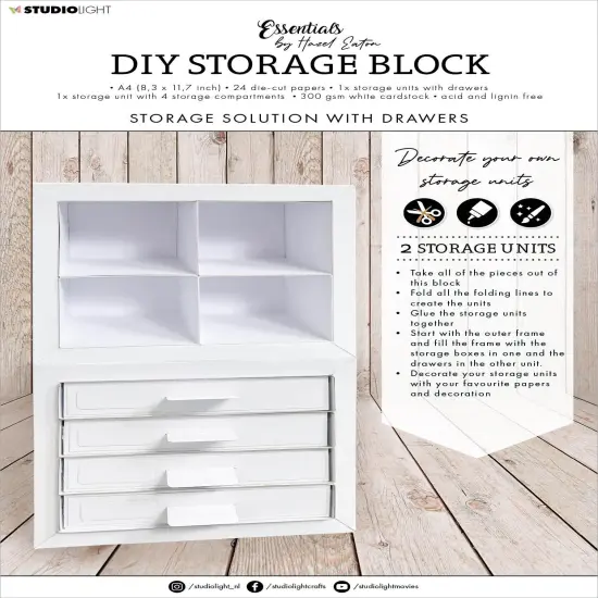 Studio Light HEN DIY Storage Block-Nr. 58, Drawer Units {1}