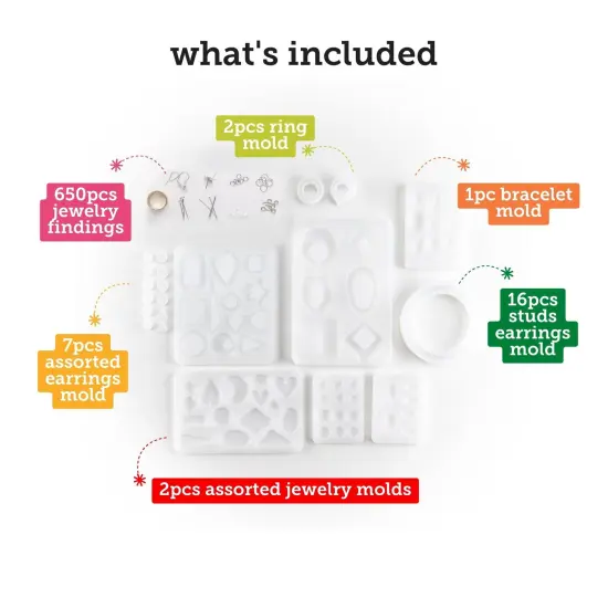 Incraftables Epoxy Resin Molds Kit Bundle. Silicone Resin Kit with Molds including 24pcs Molds, Earring, Keychain, Bracelet & DIY Jewelry Making Supplies. Large Epoxy Resin Kits and Molds Complete Set {3}