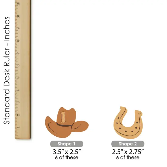 Big Dot of Happiness My First Rodeo - Cupcake Decoration - Little Cowboy 1st Birthday Party Cupcake Wrappers and Treat Picks Kit - Set of 24 {7}