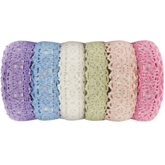 Wrapables Colorful Decorative Lace Tape Collection (set of 6) GRP6 {1}