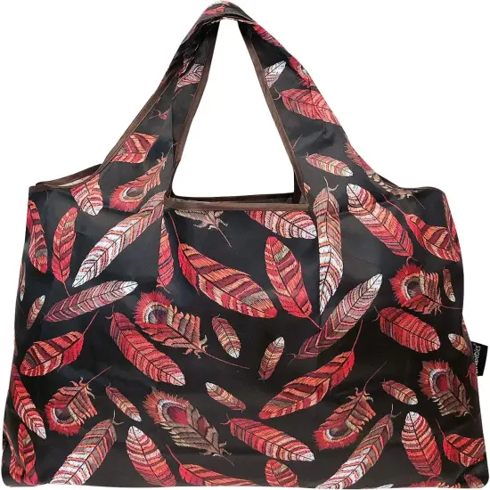 Wrapables Large Foldable Tote Nylon Reusable Grocery Bag, 3 Pack Colorful Motif {4}