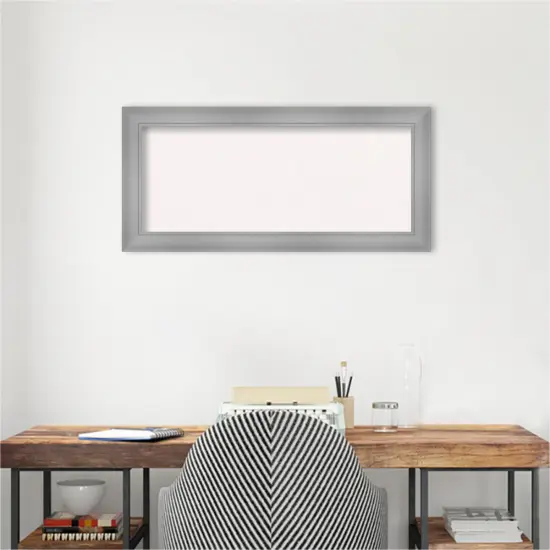 Flair Framed Corkboard, White Cork Polished Nickel {5}