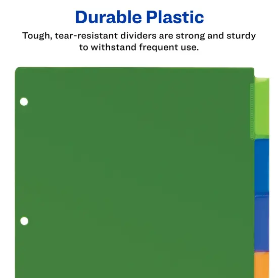 Big Tab Insertable Plastic Dividers, 5 Multicolor Tab, 4 Sets (11900) {5}
