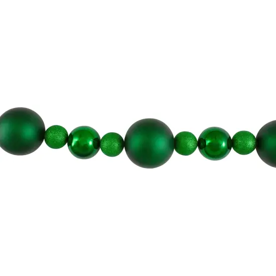 Northlight Shatterproof Ball Artificial Christmas Garland - 6' X 3.75" - Green - Unlit {4}