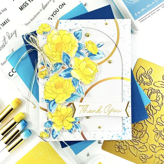 Pinkfresh Studio Hot Foil Plate-Peony Fantasy {3}