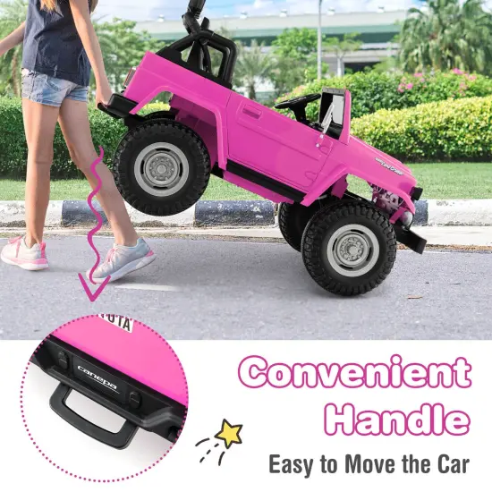 12V 2-Seat Kids Ride On Car with 2.4G Remote Control and USB Port Pink {5}