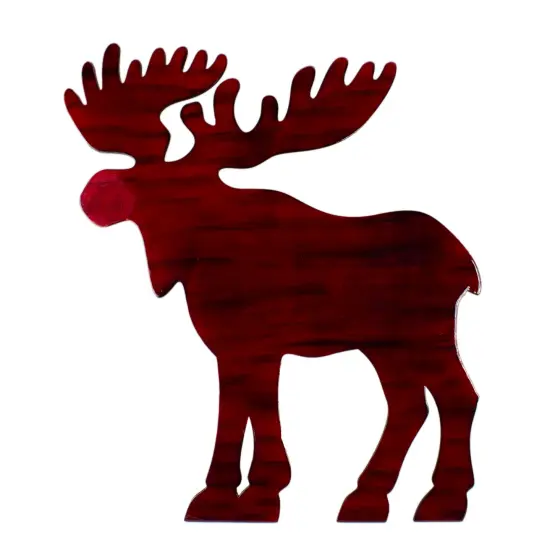 Northlight Stained Standing Moose Christmas Decoration - 25.5" - Red and Black {1}