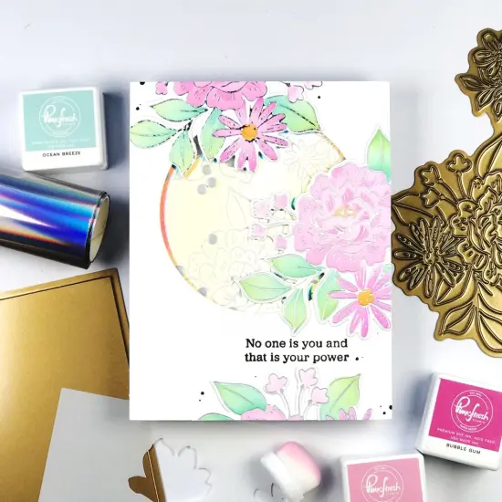 Pinkfresh Studio Hot Foil Plate-Dreamy Florals {4}