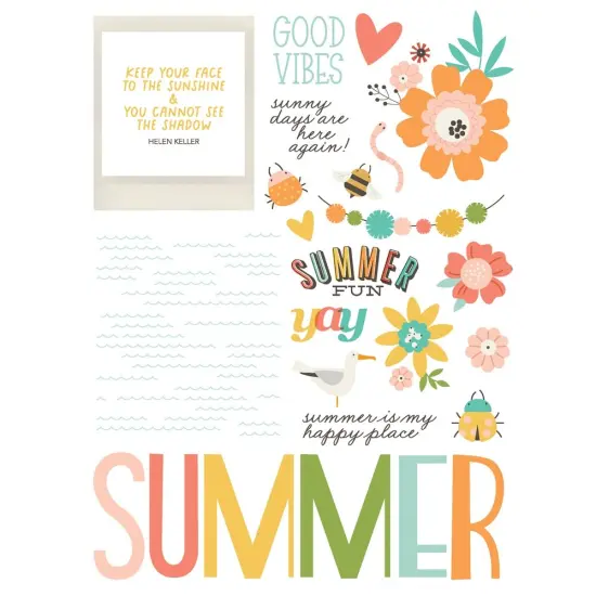 Summer Snapshots Rub-Ons 6"X8"-2/Pkg {4}