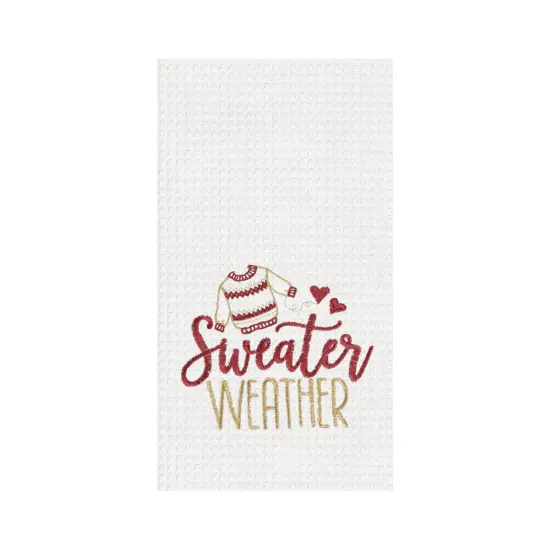 Fall "Sweater Weather" 100% Cotton Flour Sack Kitchen Dishtowel {1}