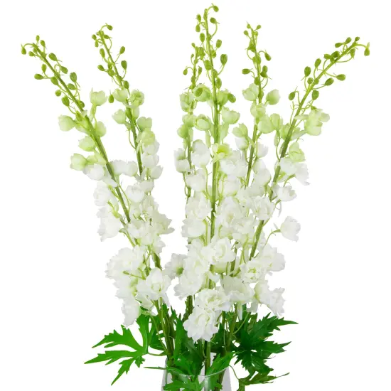 Northlight Real Touch&trade; White Delphinium Artificial Floral Stems, Set of 6 - 40" {7}