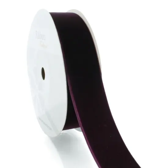 1" Velvet Ribbon (5yd & 25yd Spool Lengths) 290 Rustic Plum {1}