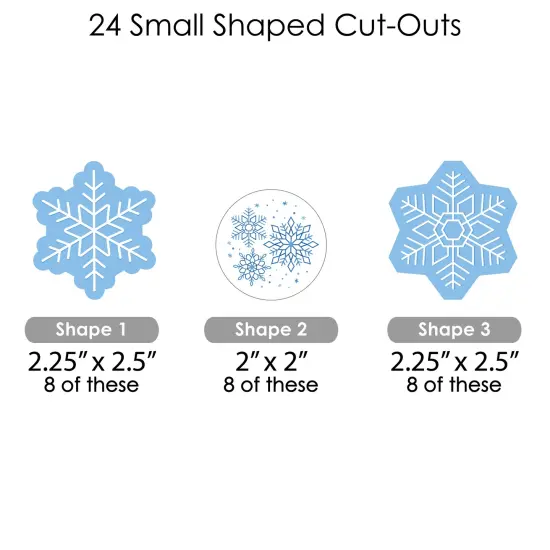 Big Dot of Happiness Blue Snowflakes - Winter Holiday Party DIY Decorations - Clothespin Garland Banner - 44 Pieces {7}