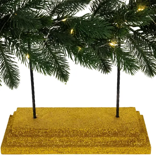 Northlight LED Lighted Pine Garland Christmas Tree Decoration - 3' - Warm White Lights Green {7}