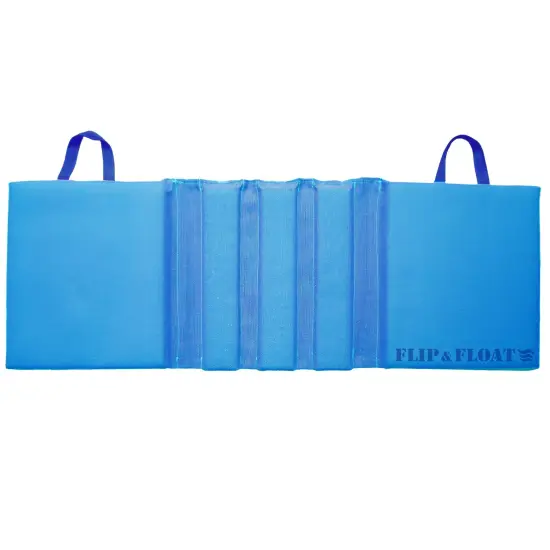 Swim Central Foldable Flip and Float Swimming Pool Lounger Raft - 47" - Blue {1}