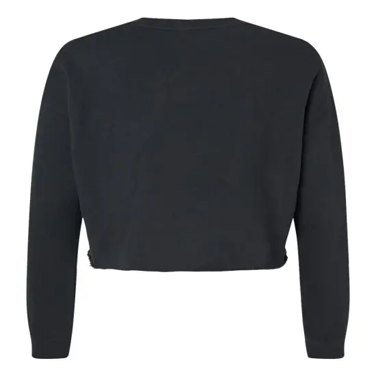 Women's Lightweight Crop Crewneck Long Sleeve Sweatshirt | RADYAN&reg; Tie dye cotton candy {6}