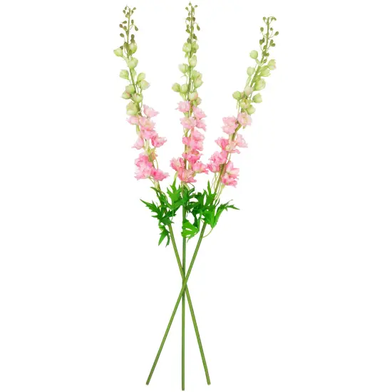Northlight Real Touch&trade; Pink Delphinium Artificial Floral Stems, Set of 6 - 40" {5}