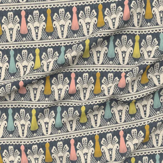 Various Fabrics by the Yard or Fat Quarter Pastel Tassels Lace Stripe Sewing Room Distressed Custom Printed Fabric by Spoonflower {6}
