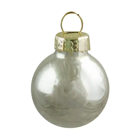 Northlight 24ct Shiny and Matte Champagne Gold Glass Ball Christmas Ornaments 1" (25mm) {4}