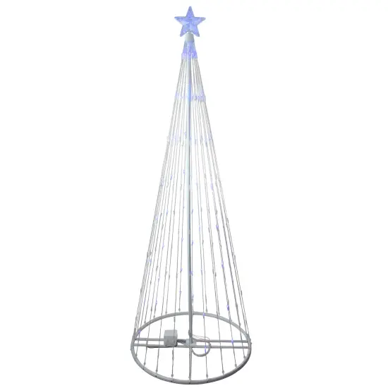 Northlight LED Lighted Show Cone Christmas Tree Outdoor Decoration - 12' - Blue Lights {3}