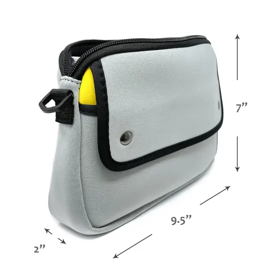 Wrapables Waterproof Bike Bag, Handlebar Cycling Storage Pouch for Tools and Accessories Gray / Yellow {3}