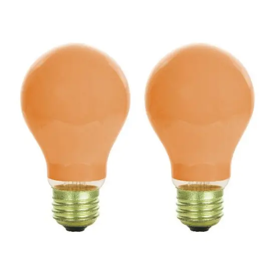 2Pk - SUNLITE 40w A19 120v Ceramic Orange Medium Base Bulb {1}
