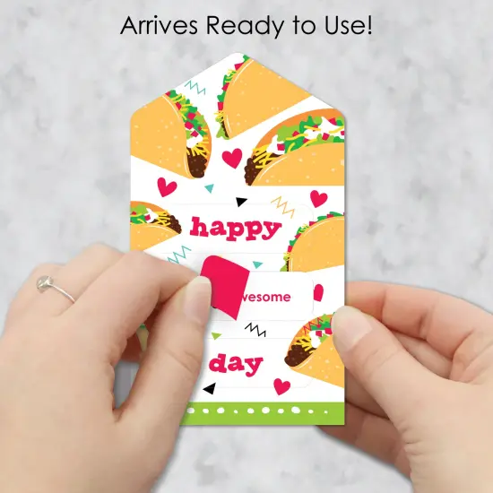 Big Dot of Happiness Taco &lsquo;Bout Fun - Fiesta Cards for Kids - Happy Valentine's Day Pull Tabs - Set of 12 {3}