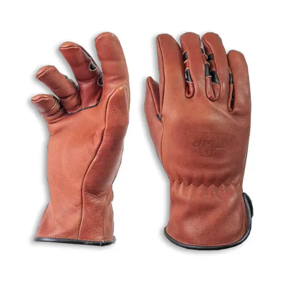 Bear Knuckles D451 Double Wedge Brown Regular Duty Cowhide Driver Work Glove {1}