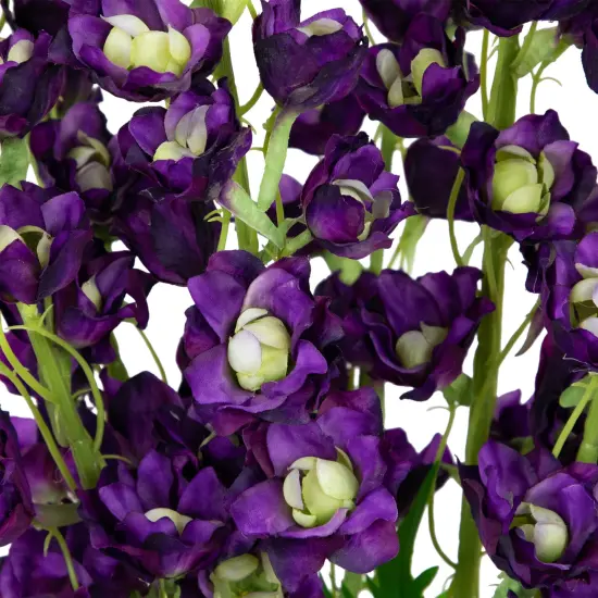 Northlight Real Touch&trade; Magenta Purple Delphinium Artificial Floral Stems, Set of 6 - 40" {7}